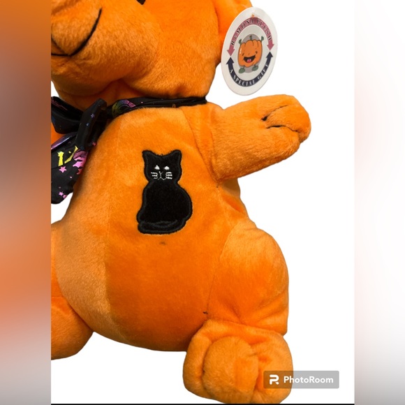 Halloween Orange Puppy Dog Witch Stuffed Plush Toy - Picture 4 of 4